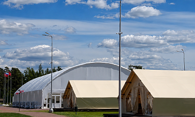 Поставка в город Екатеринбург, спортивный комплекс «Калининец», опор НФК-8 и НФК-6